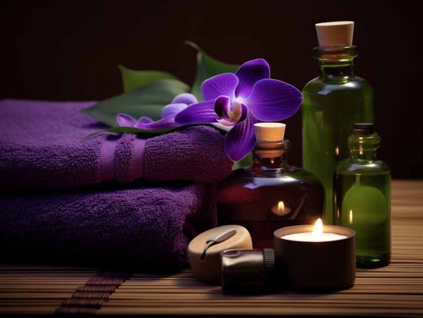 Thaimassage am Abend – Eine Ölmassage oder Aromatherapie mit beruhigenden Duftstoffen verbessert das Einschlafen. Auch die Dauer des Schlafes kann sich verlängern.